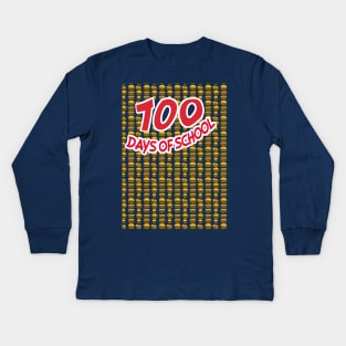 100 Days Of School Kids Long Sleeve T-Shirt